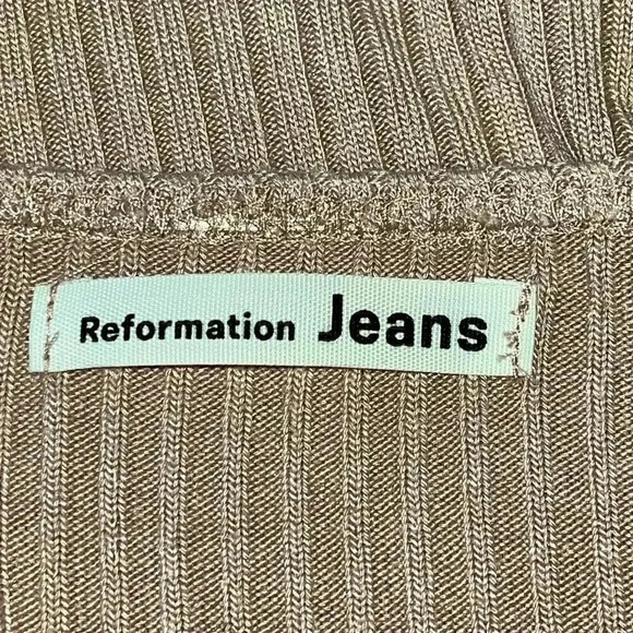 Reformation Jeans Women’s Pink Lightweight Casual Ribbed Tee Small‎ - Picture 4 of 6